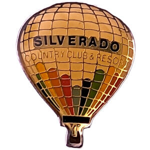 Hot Air Balloon Silverado Country Club Resort Napa CA Vtg Hat Lapel Pin